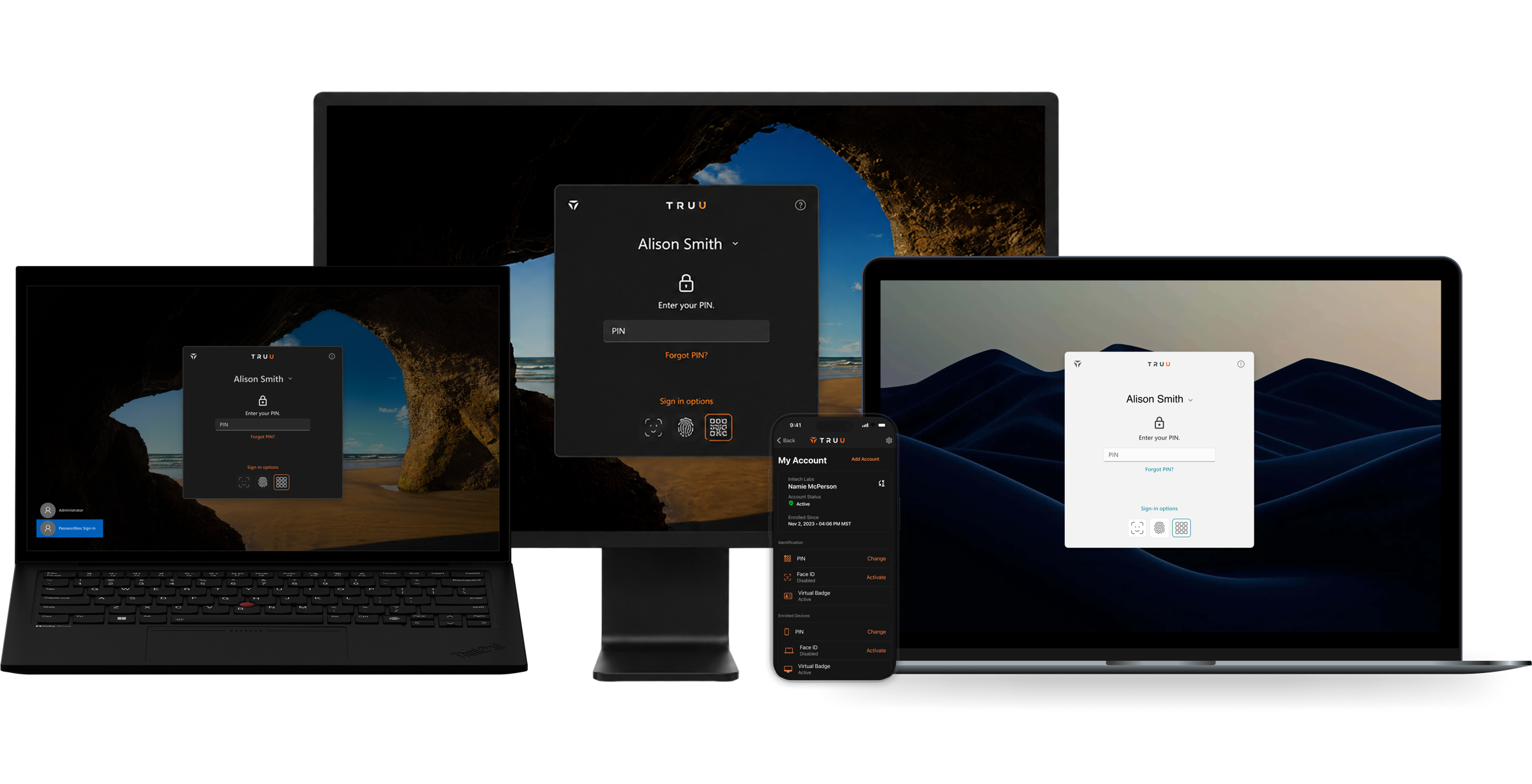 One TOTAL admin console managing the whole device fleet across Windows, macOS, iOS, Android, VDI, VPN, SaaS, servers, and legacy